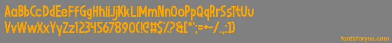 Niagaraphobia Font – Orange Fonts on Gray Background