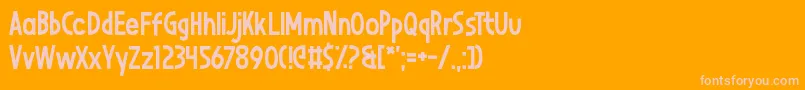 Niagaraphobia Font – Pink Fonts on Orange Background