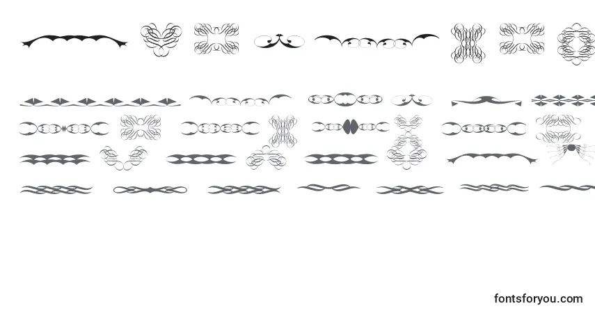 Schriftart TribalismFree – Alphabet, Zahlen, spezielle Symbole