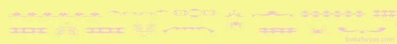 フォントTribalismFree – ピンクのフォント、黄色の背景