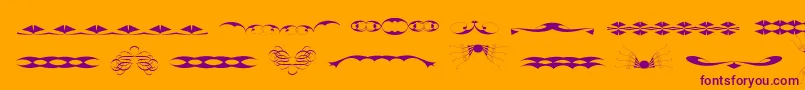 TribalismFree-Schriftart – Violette Schriften auf orangefarbenem Hintergrund