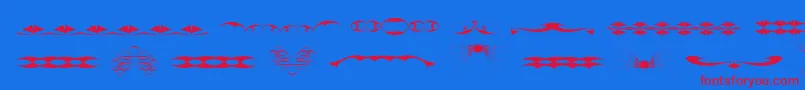 フォントTribalismFree – 赤い文字の青い背景
