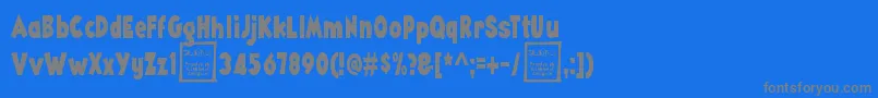 AngellaNarrowDemo-Schriftart – Graue Schriften auf blauem Hintergrund