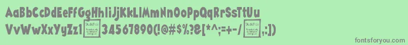 AngellaNarrowDemo Font – Gray Fonts on Green Background