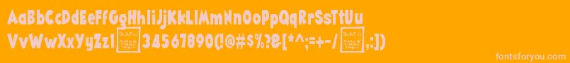 AngellaNarrowDemo Font – Pink Fonts on Orange Background