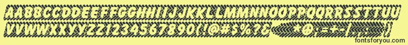 Skidz ffy Font – Black Fonts on Yellow Background