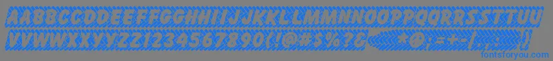 Skidz ffy Font – Blue Fonts on Gray Background
