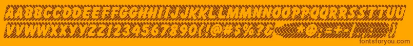 Skidz ffy Font – Brown Fonts on Orange Background