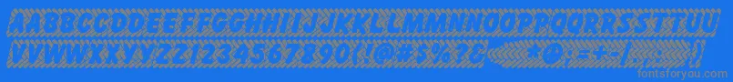 Fonte Skidz ffy – fontes cinzas em um fundo azul