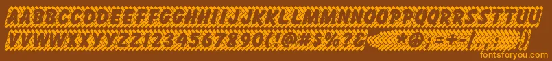 Skidz ffy Font – Orange Fonts on Brown Background