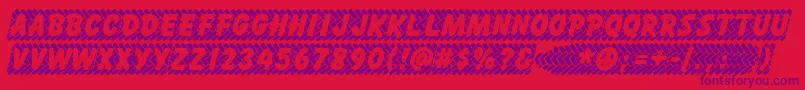 Skidz ffy Font – Purple Fonts on Red Background