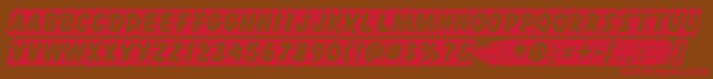 Skidz ffy Font – Red Fonts on Brown Background