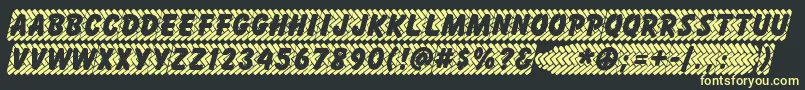 Skidz ffy-Schriftart – Gelbe Schriften auf schwarzem Hintergrund