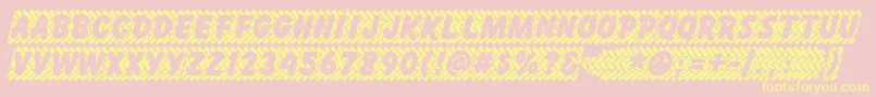 Skidz ffy Font – Yellow Fonts on Pink Background