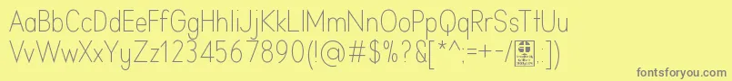AprikasLightDemo Font – Gray Fonts on Yellow Background