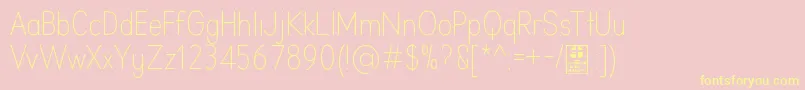 AprikasLightDemo-Schriftart – Gelbe Schriften auf rosa Hintergrund