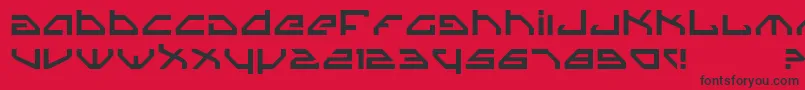 Czcionka Spy – czarne czcionki na czerwonym tle