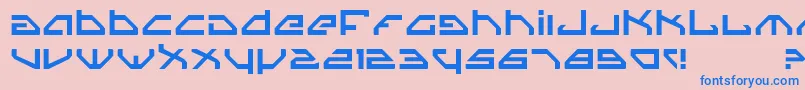 Fonte Spy – fontes azuis em um fundo rosa