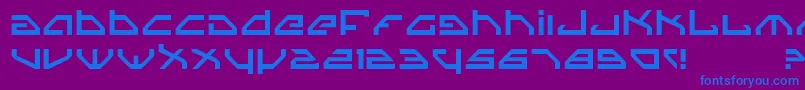 Spy Font – Blue Fonts on Purple Background