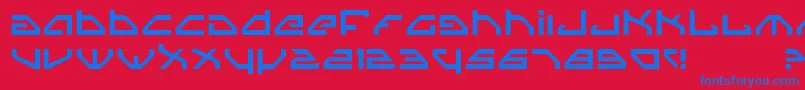 フォントSpy – 赤い背景に青い文字
