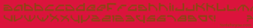 フォントSpy – 赤い背景に茶色の文字