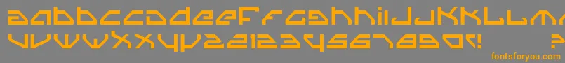 Fonte Spy – fontes laranjas em um fundo cinza