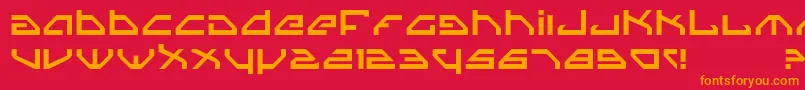 Spy Font – Orange Fonts on Red Background