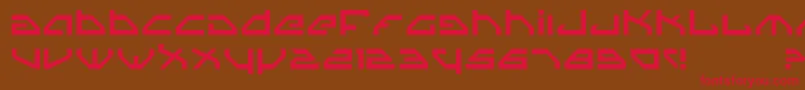 フォントSpy – 赤い文字が茶色の背景にあります。
