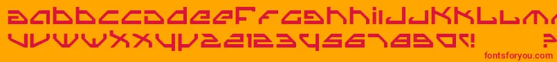 フォントSpy – オレンジの背景に赤い文字