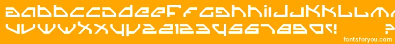 Fonte Spy – fontes brancas em um fundo laranja