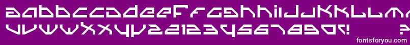 Fonte Spy – fontes brancas em um fundo violeta