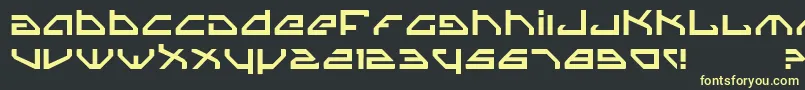 Spy-Schriftart – Gelbe Schriften auf schwarzem Hintergrund