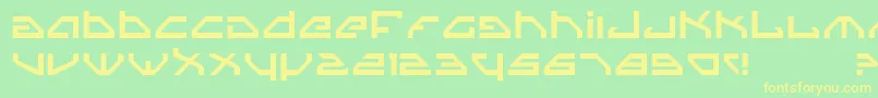 Spy-Schriftart – Gelbe Schriften auf grünem Hintergrund