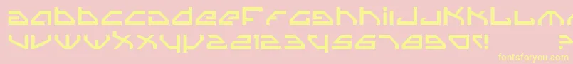 Spy-Schriftart – Gelbe Schriften auf rosa Hintergrund