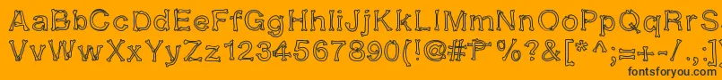 Kalansayetika Font – Black Fonts on Orange Background
