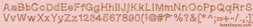 Kalansayetika Font – Brown Fonts on Pink Background