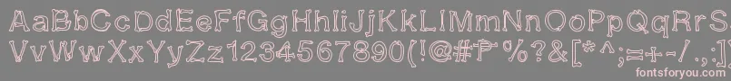 Kalansayetika-Schriftart – Rosa Schriften auf grauem Hintergrund
