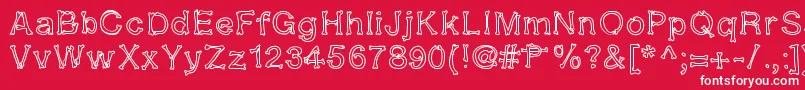 Kalansayetika Font – White Fonts on Red Background