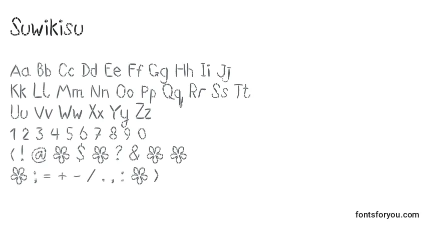 A fonte Suwikisu – alfabeto, números, caracteres especiais