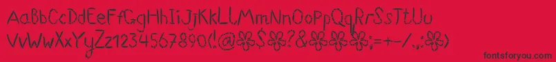 Suwikisu Font – Black Fonts on Red Background