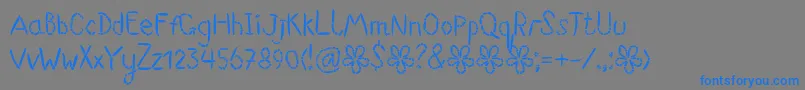 Suwikisu Font – Blue Fonts on Gray Background
