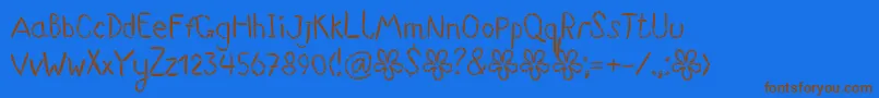 Suwikisu Font – Brown Fonts on Blue Background