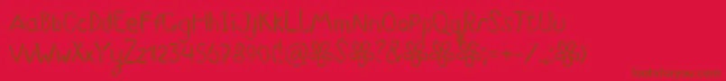 Suwikisu Font – Brown Fonts on Red Background