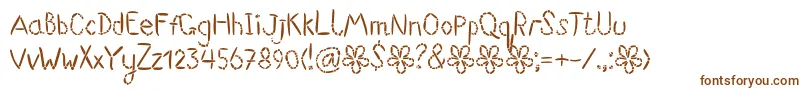 Шрифт Suwikisu – коричневые шрифты на белом фоне