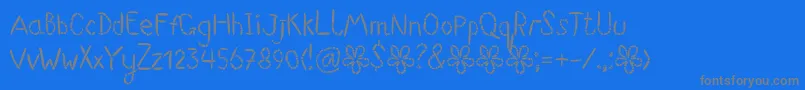 Suwikisu Font – Gray Fonts on Blue Background
