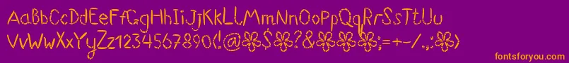 Suwikisu Font – Orange Fonts on Purple Background