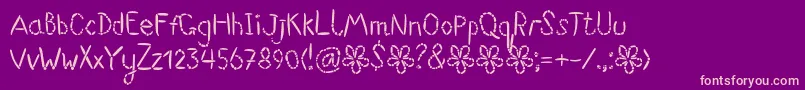 Suwikisu Font – Pink Fonts on Purple Background