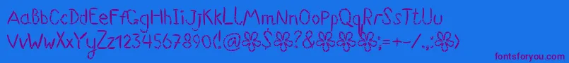 Suwikisu Font – Purple Fonts on Blue Background