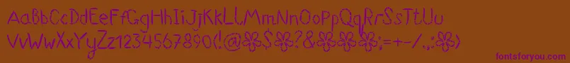 Suwikisu Font – Purple Fonts on Brown Background