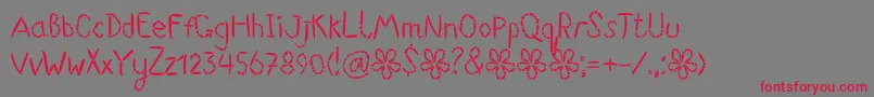 Suwikisu Font – Red Fonts on Gray Background